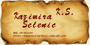 Kazimira Selenić vizit kartica